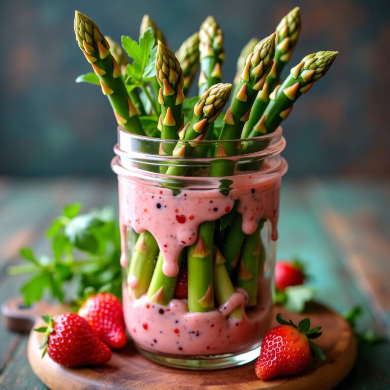 Spargelsalat mit Erdbeersauce Rezept