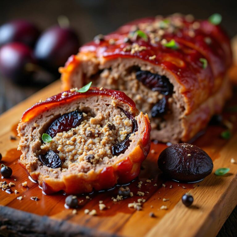 Speck-Pflaumen-Fleischkäse Rezept