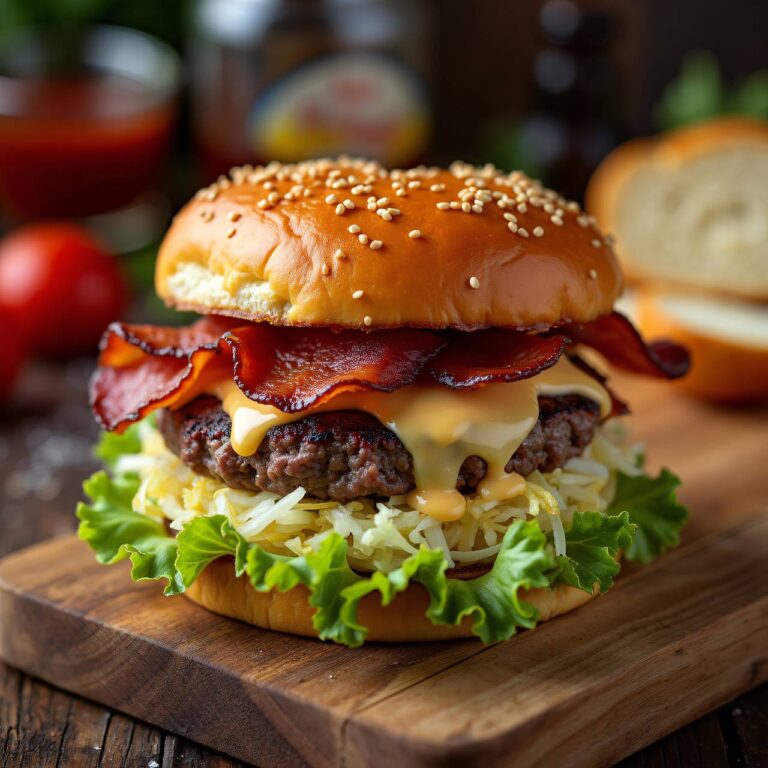 Speck-Sauerkraut-Burger Rezept