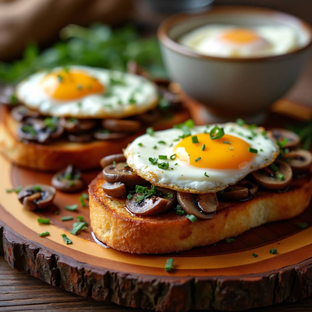 Spiegelei-Pilz-Toast Rezept Spiegelei-Pilz-Toast Rezept