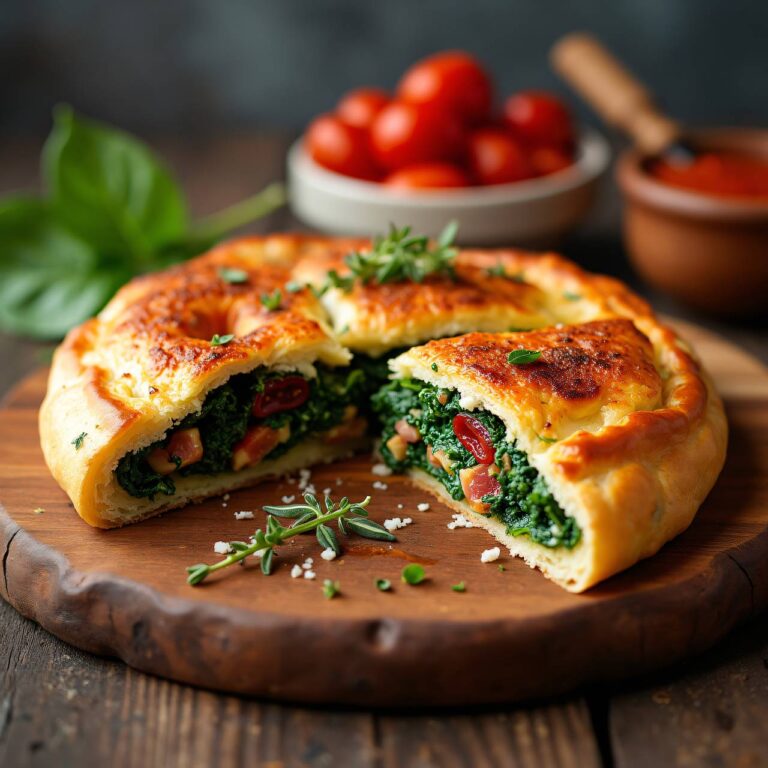 Spinat-Calzone mit Quark und Speck Rezept