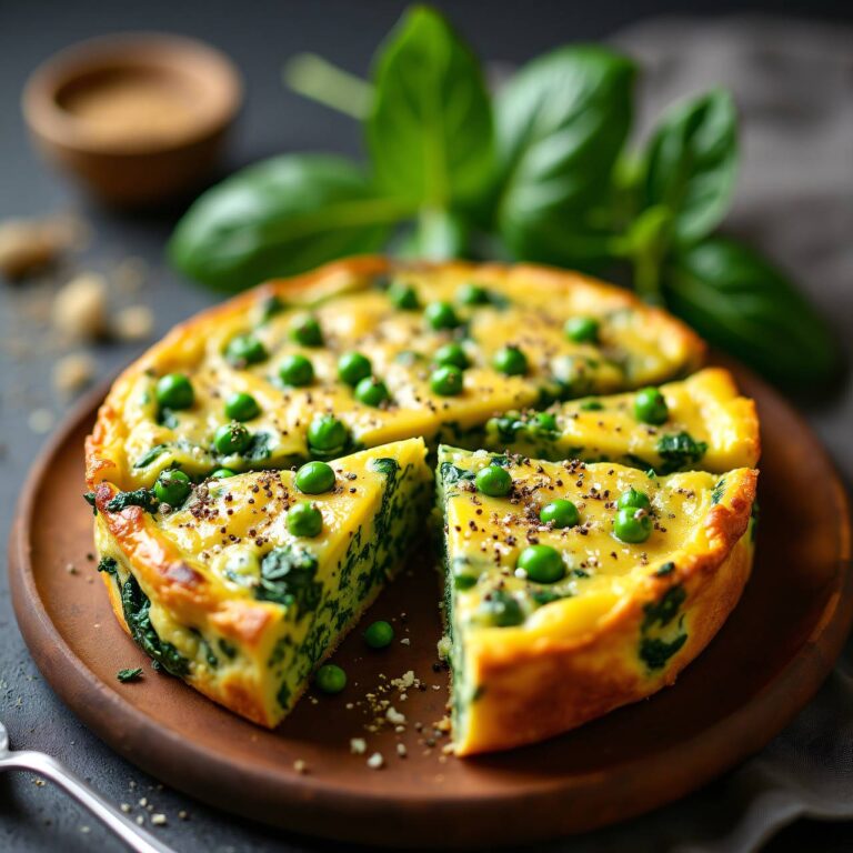 Spinat-Erbsen-Frittata Rezept