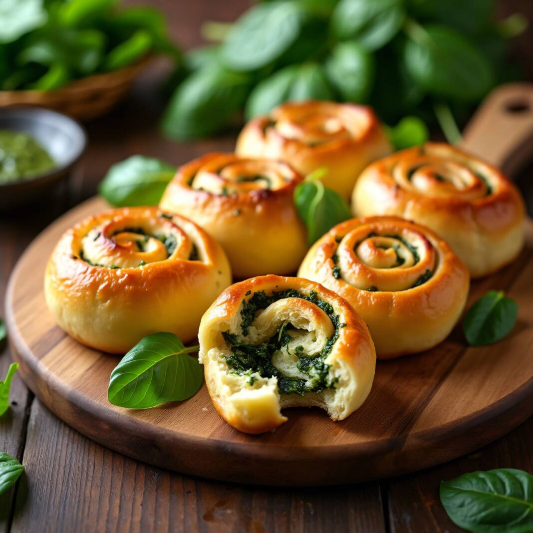 Spinat-Hefeschnecken Rezept Spinat-Hefeschnecken Rezept