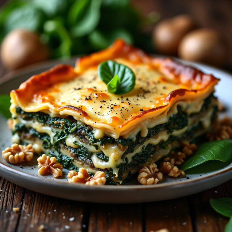 Spinat-Pilz-Lasagne Rezept