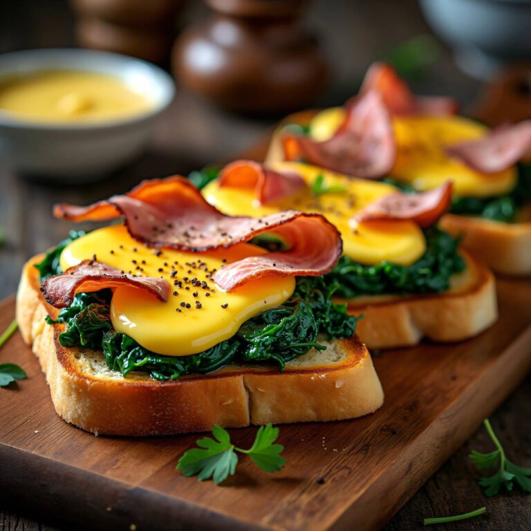 Spinat-Speck-Toast Rezept
