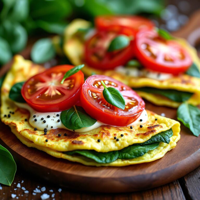 Spinatomeletten mit Tomaten Rezept