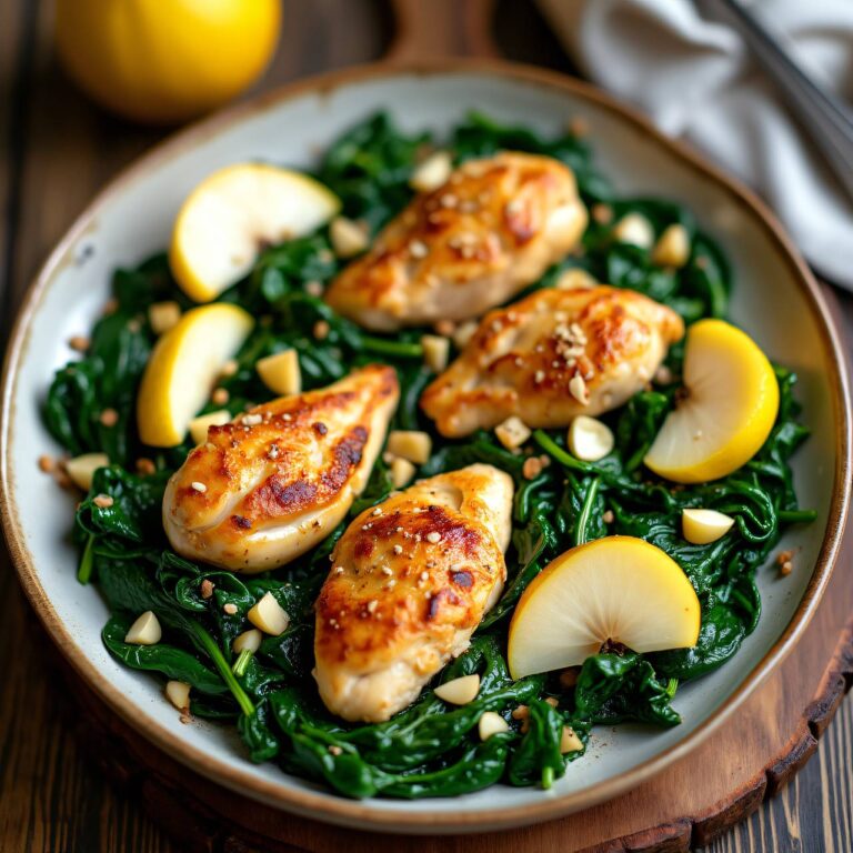 Spinatpfanne mit Hühner Rezept