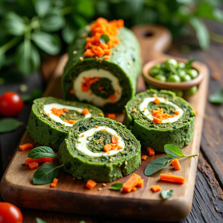 Spinatroulade (Low Carb) Rezept
