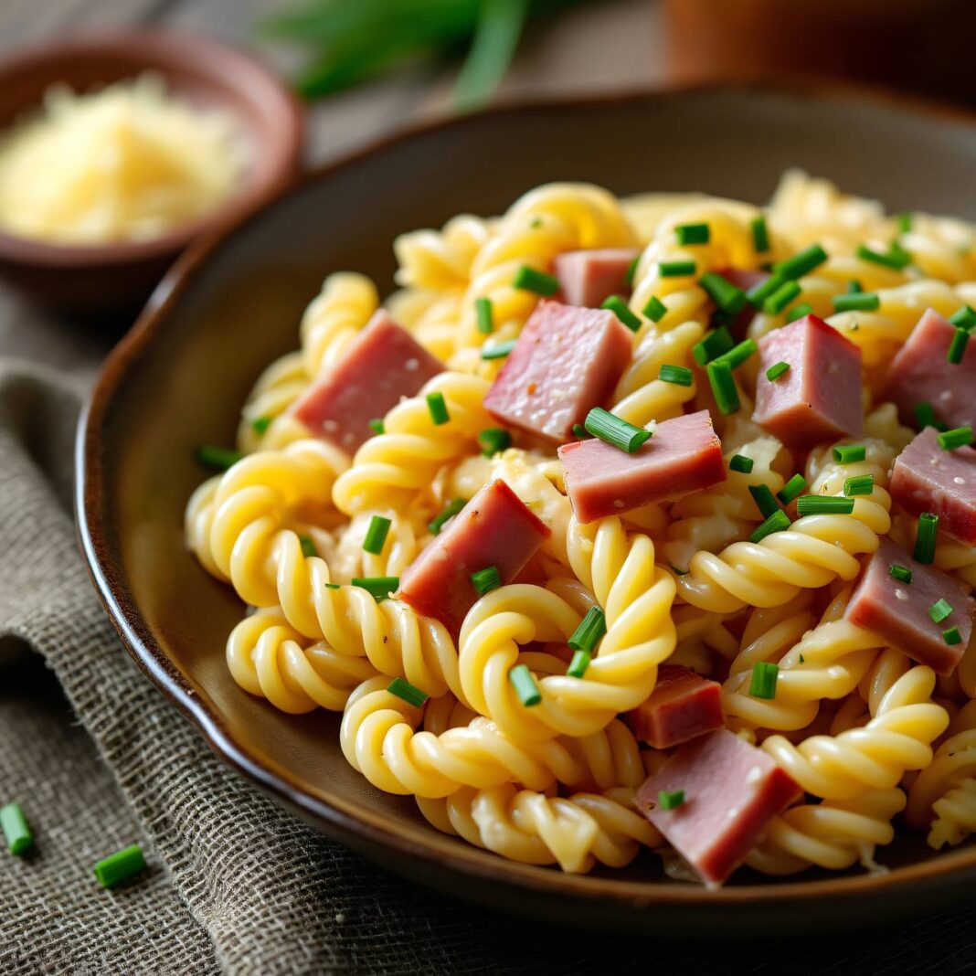 Spiralnudeln mit Schinken Rezept Spiralnudeln mit Schinken Rezept