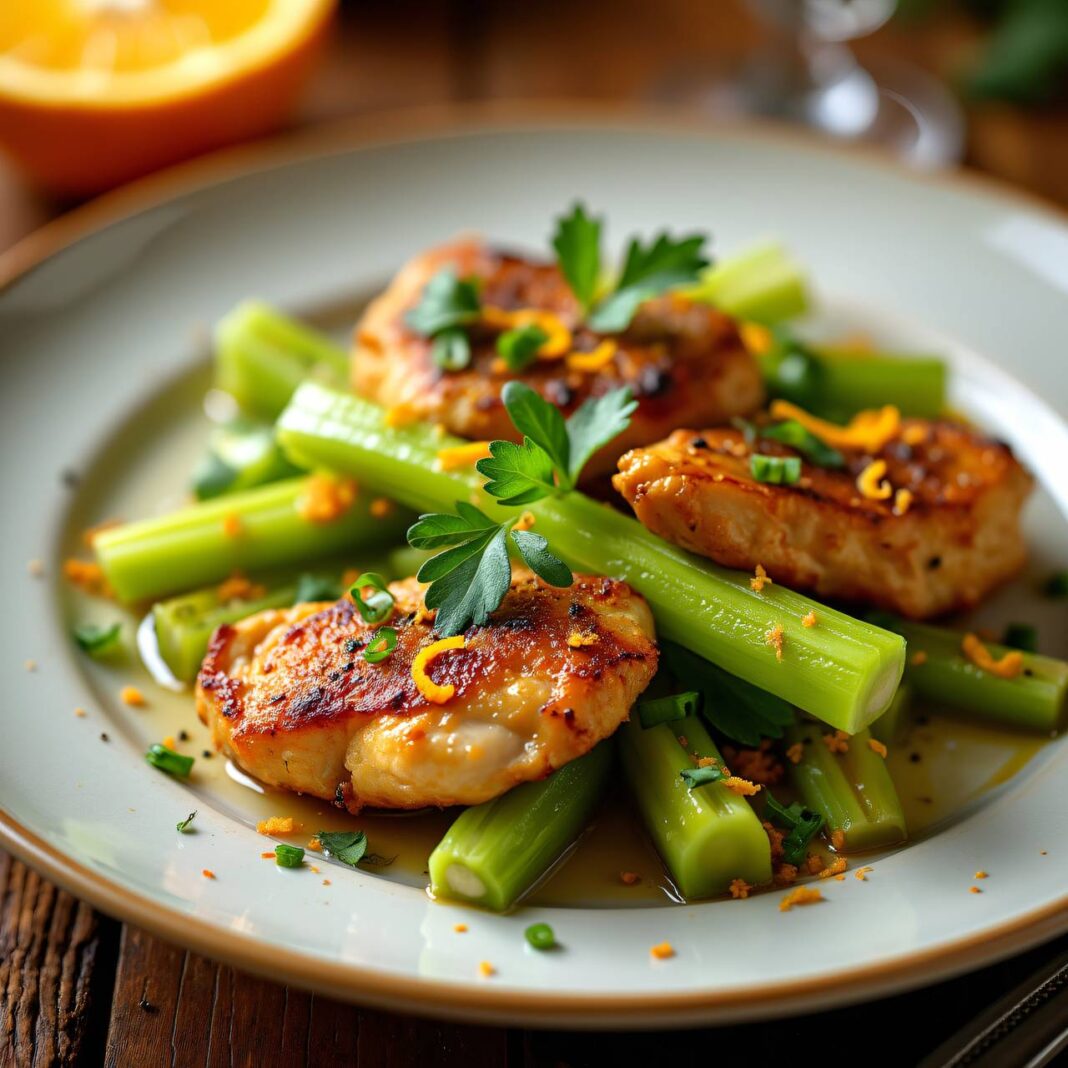 Stangensellerie mit Hühner Rezept Stangensellerie mit Hühner Rezept