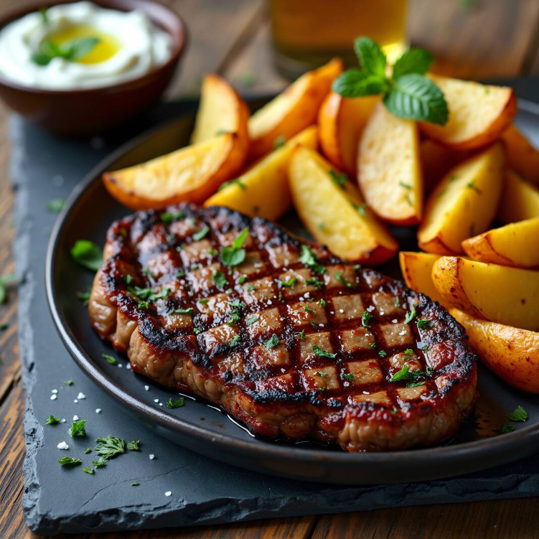 Steaks mit Tzatziki Rezept Steaks mit Tzatziki Rezept