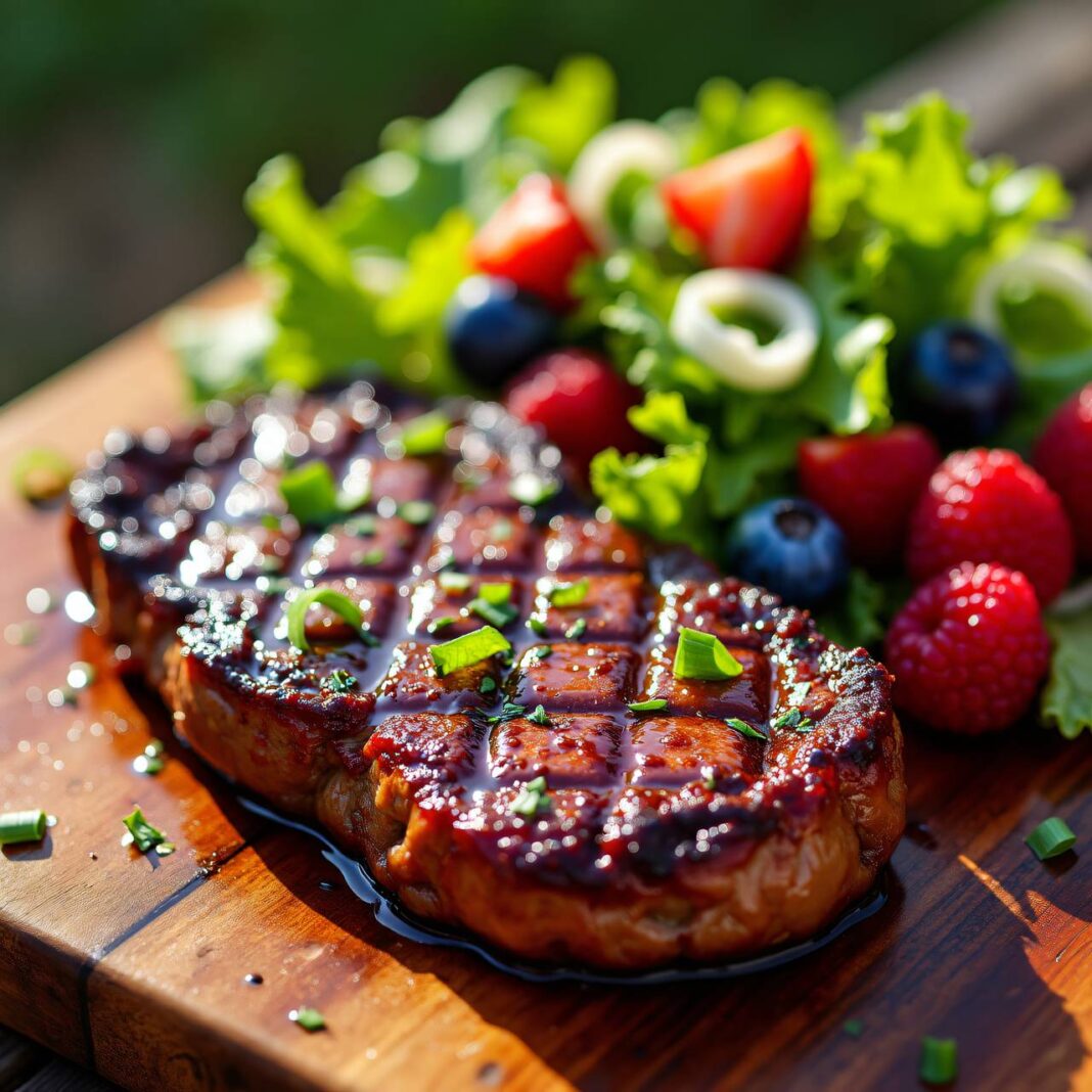 Steaks vom Grill mit Paprikaglasur Rezept Steaks vom Grill mit Paprikaglasur Rezept