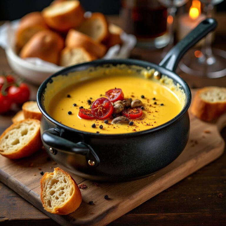 Steinpilz-Dörrtomaten-Fondue Rezept