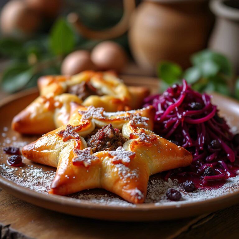 Stern-Rippli mit Rosinen-Rotkraut Rezept