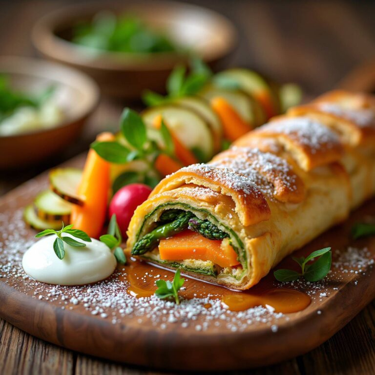 Strudel mit Kräuter-Schaum Rezept