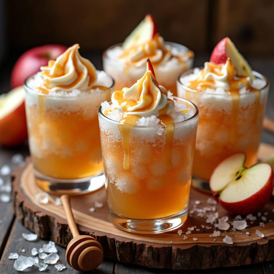 Süßmost-Granita mit Honigjoghurt Rezept Süßmost-Granita mit Honigjoghurt Rezept