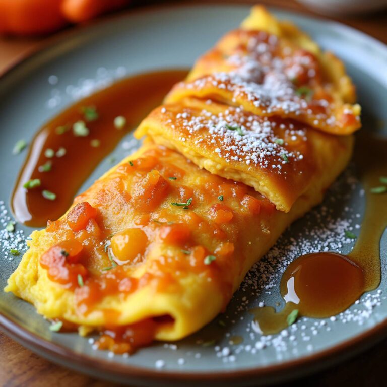 Süsse Karotten-Omelette an Kaffee-Jus Rezept