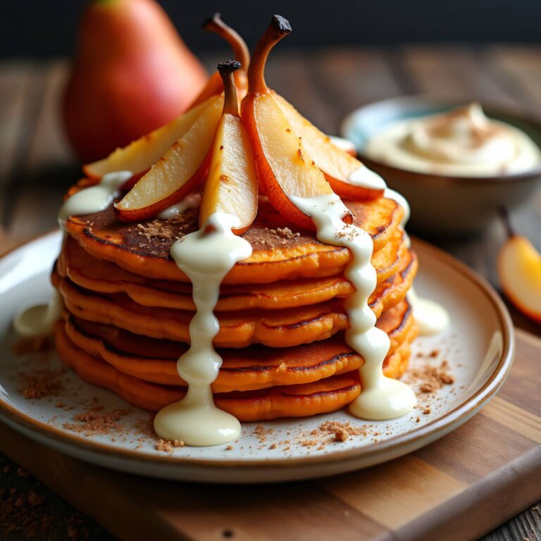 Süsskartoffel-Pancakes mit Zimtcrème Rezept