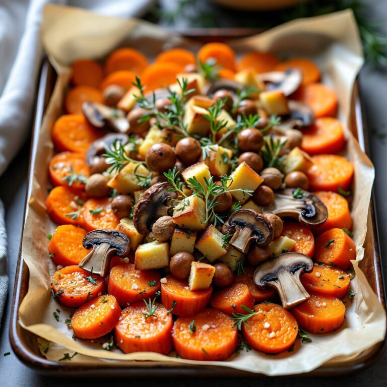 Süsskartoffeln aus dem Rohr mit Pilz-Nusskruste Rezept