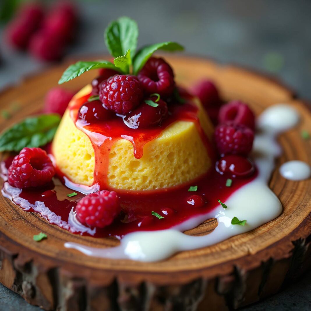 Sweet-Polenta mit geschmolzenen Himbeeren Rezept Sweet-Polenta mit geschmolzenen Himbeeren Rezept