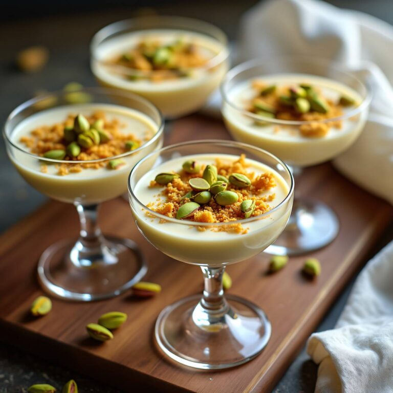 Syllabub mit Pistazien-Croquant Rezept