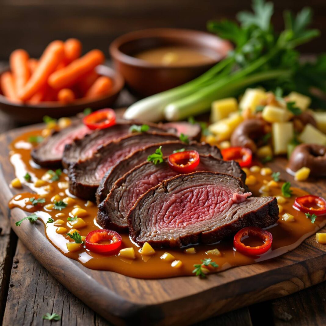 Tafelspitz mit Honig-Apfel-Sauce Rezept Tafelspitz mit Honig-Apfel-Sauce Rezept