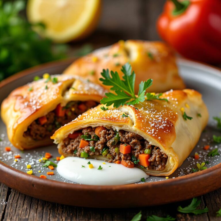 Tafelspitz-Strudel mit Zitronenschaum Rezept