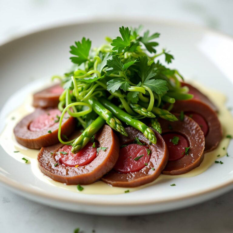 Tafelspitzröllchen mit Spargelsalat Rezept