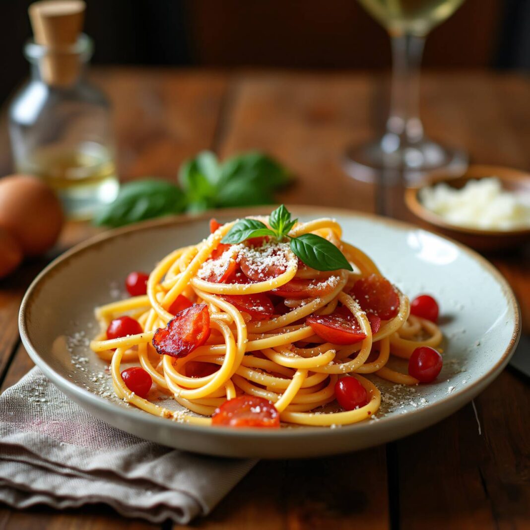 Taglierini mit Radicchio und Speck Rezept Taglierini mit Radicchio und Speck Rezept