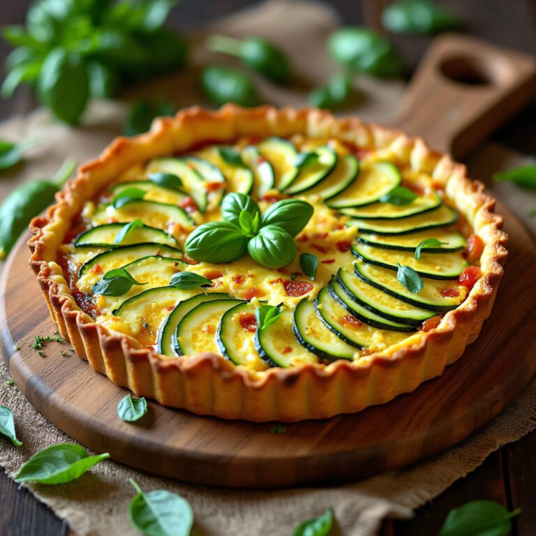 Tarte mit Zucchini und Käse Rezept