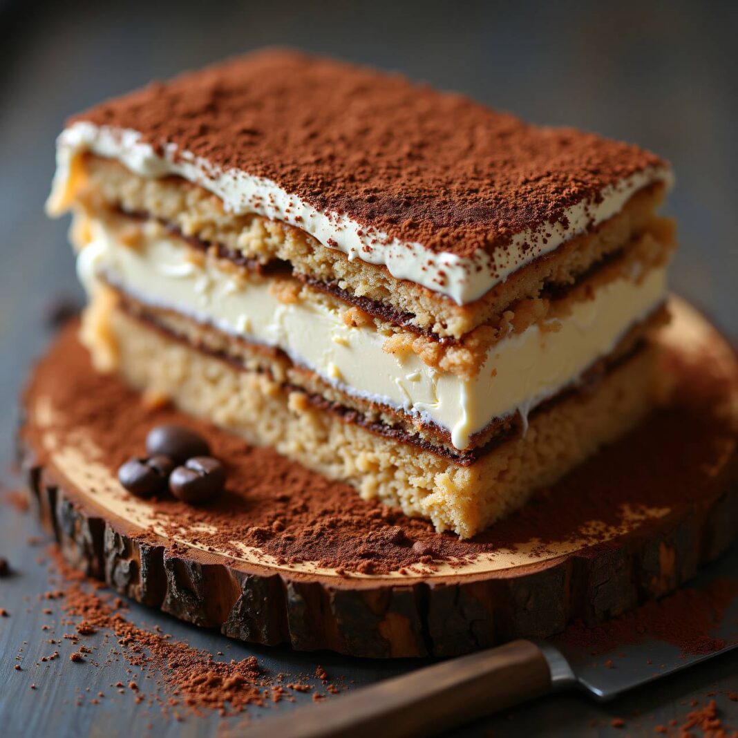 Tiramisu-Cake mit Biskuit Rezept Tiramisu-Cake mit Biskuit Rezept