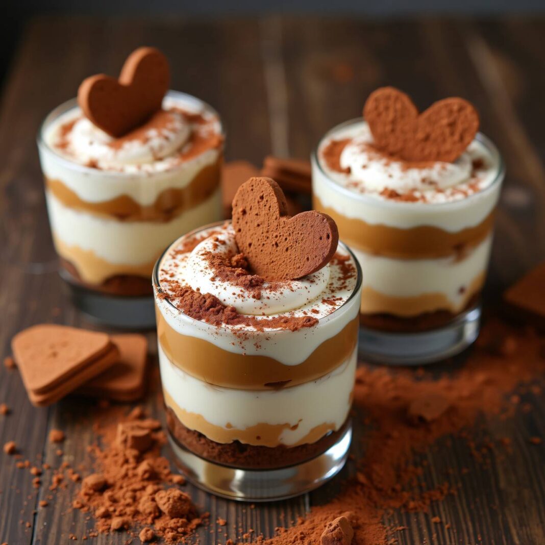 Tiramisu im Glas mit Herz Rezept Tiramisu im Glas mit Herz Rezept