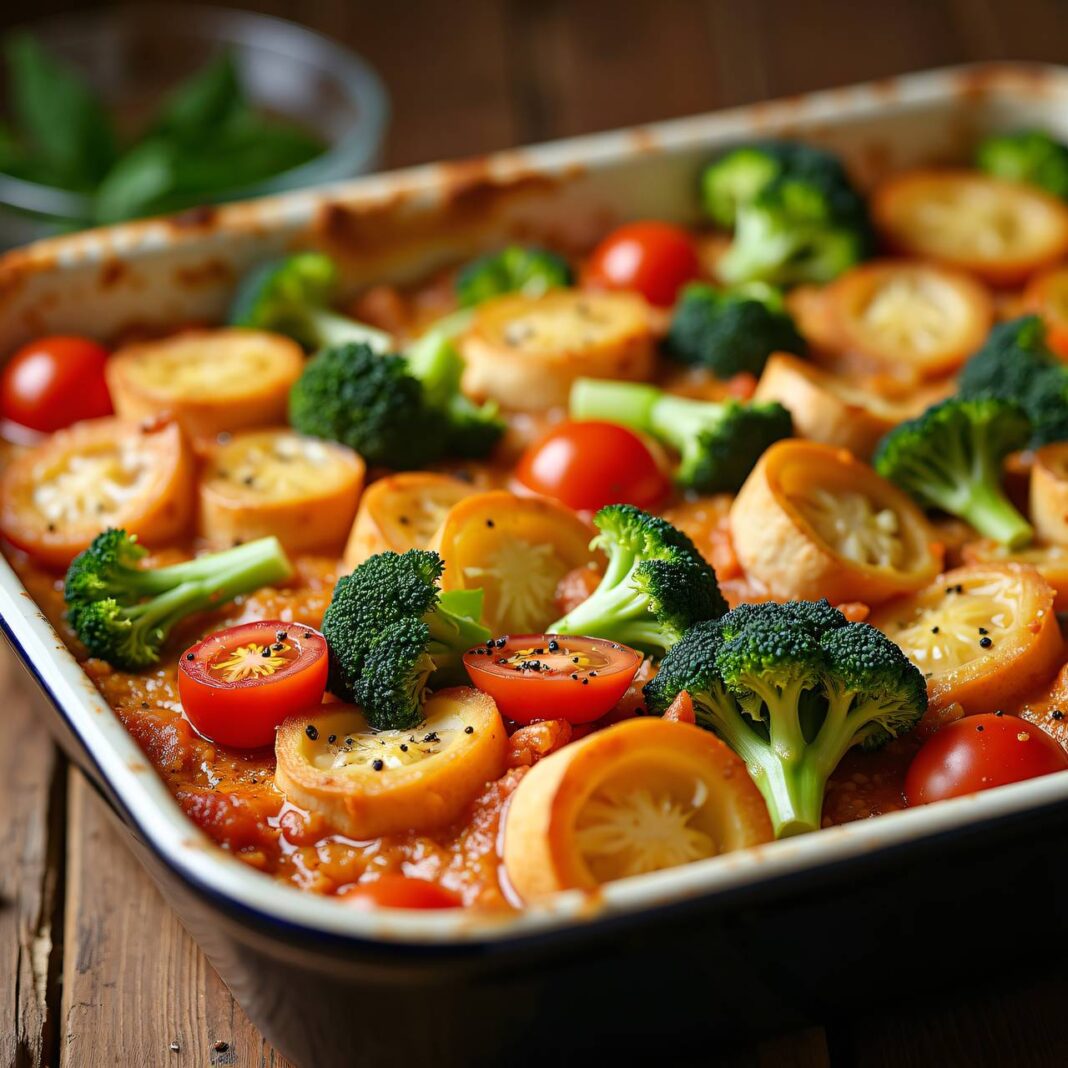 Tomaten-Broccoli-Brotgratin Rezept Tomaten-Broccoli-Brotgratin Rezept
