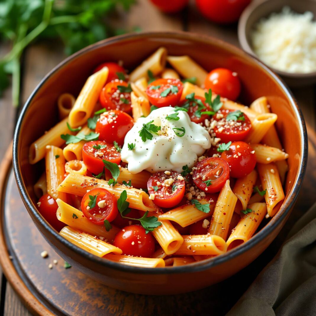 Tomaten-Frischkäse-Pasta Rezept Tomaten-Frischkäse-Pasta Rezept