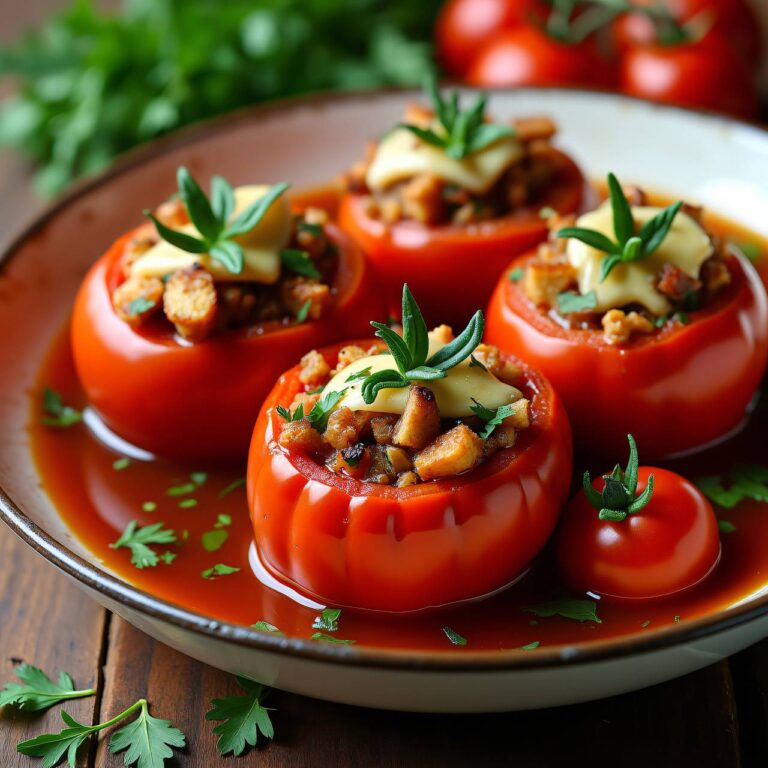 Tomaten mit Auberginen-Füllung Rezept