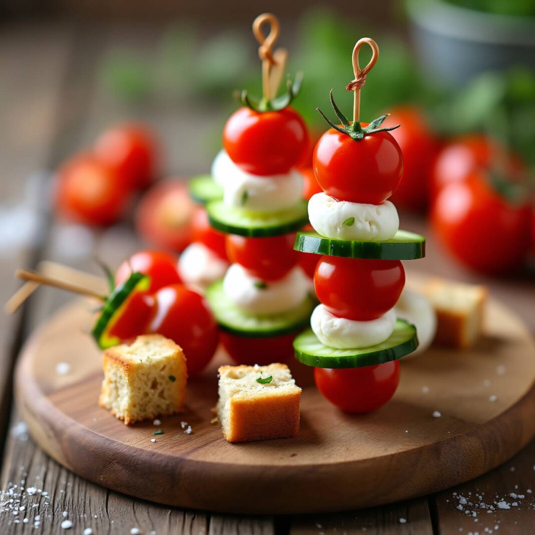 Tomaten-Mozzarella-Spieße Rezept Tomaten-Mozzarella-Spieße Rezept