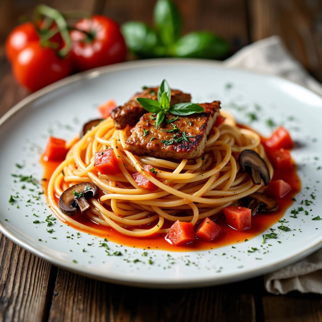 Tomatenspaghetti de luxe Rezept Tomatenspaghetti de luxe Rezept