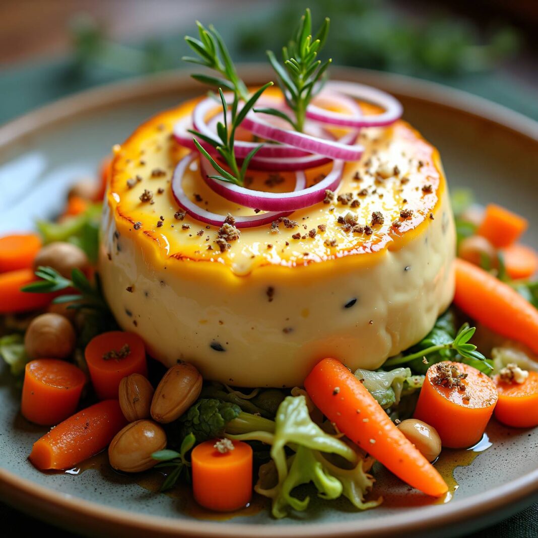 Tomme mit Wirsinge-Karotten-Gemüse Rezept Tomme mit Wirsinge-Karotten-Gemüse Rezept