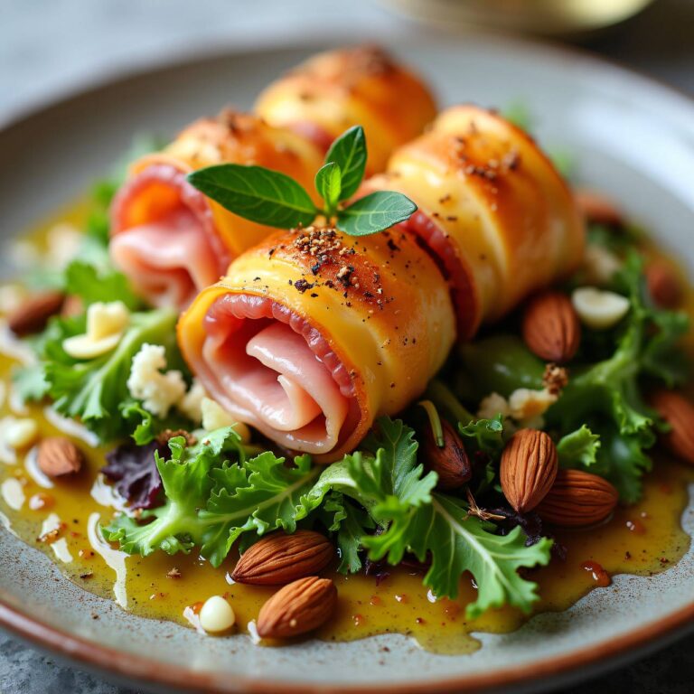 Tomme-Saltimbocca auf Marktsalat Rezept