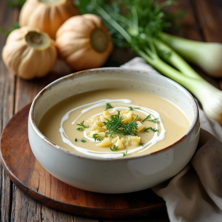 Topinambursuppe mit Fenchel Rezept