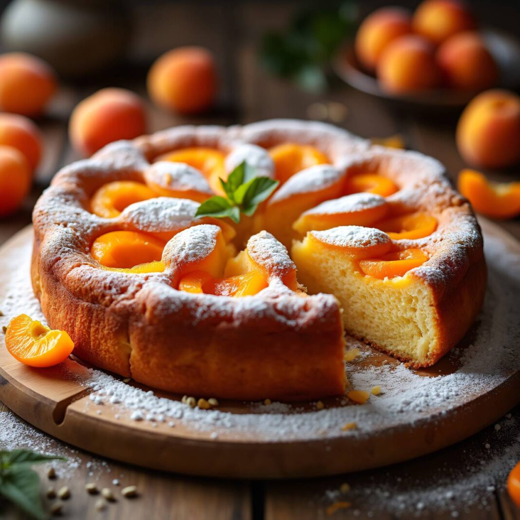 Torta di latte mit Aprikosen Rezept Torta di latte mit Aprikosen Rezept