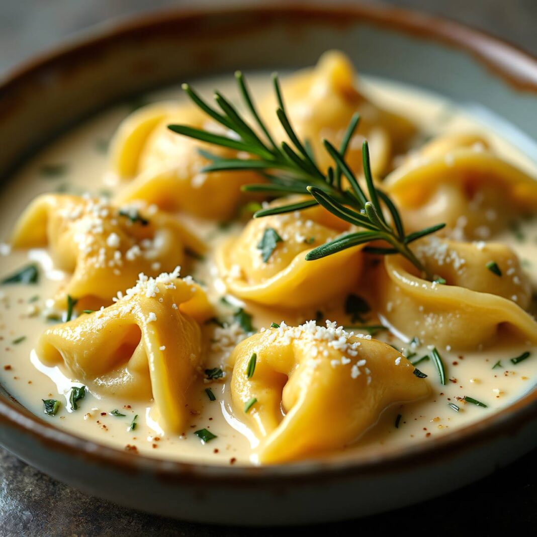 Tortelloni in Rosmarin-Sahnesoße Rezept Tortelloni in Rosmarin-Sahnesoße Rezept