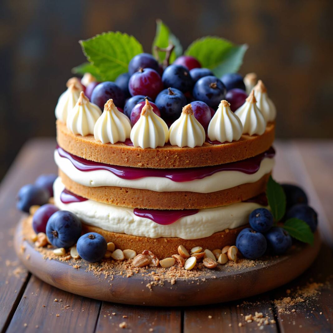 Trauben-Japonais-Torte Rezept Trauben-Japonais-Torte Rezept