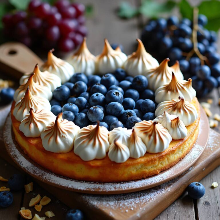 Trauben-Meringue-Kuchen Rezept
