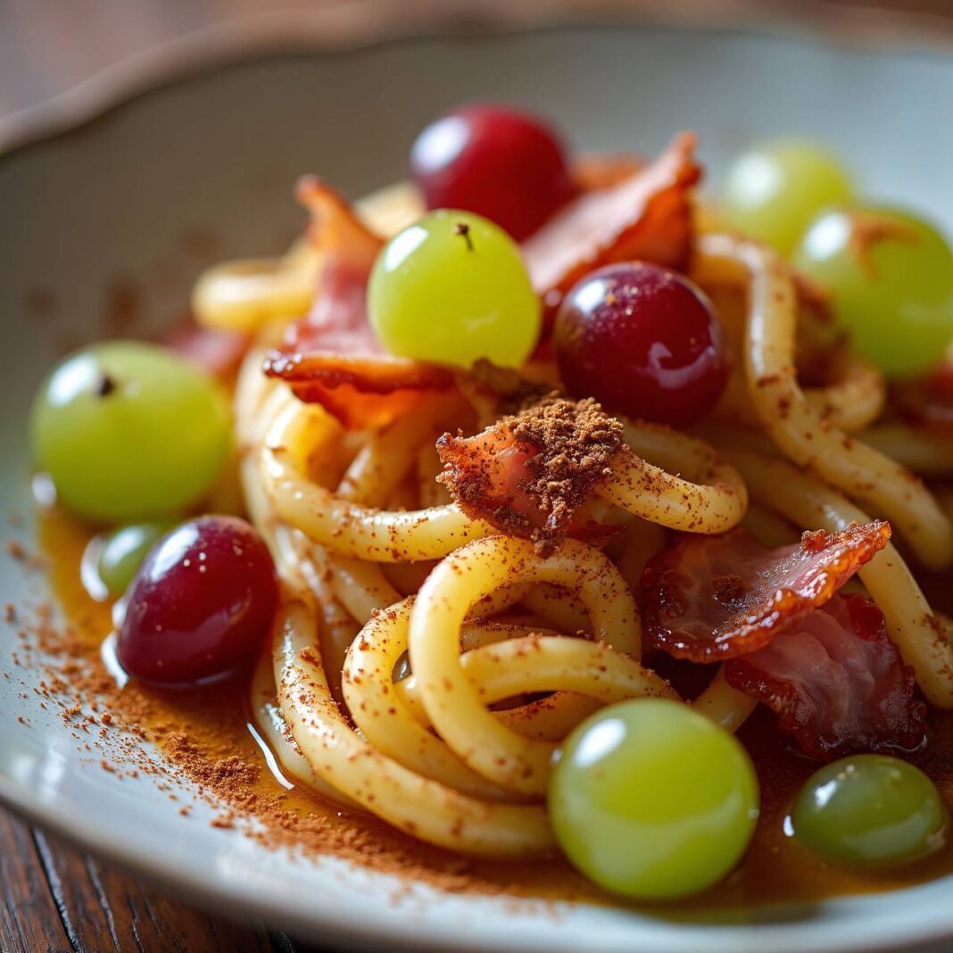 Trauben-Speck-Nudeln Rezept Trauben-Speck-Nudeln Rezept