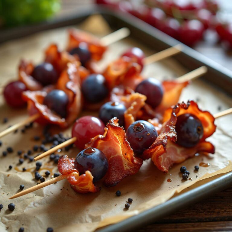 Trauben-Speck-Sticks Rezept
