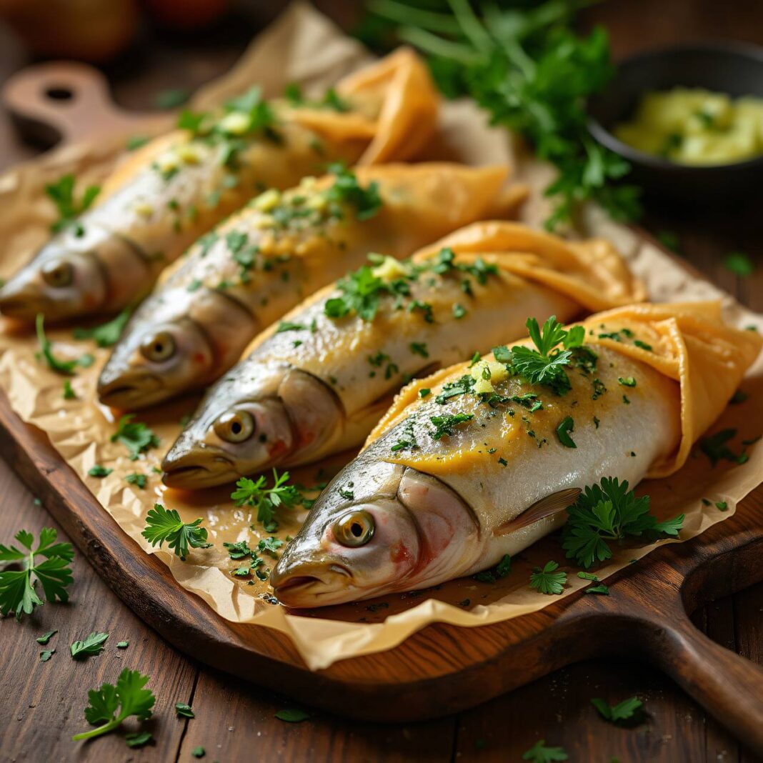 Truite en papillote Rezept Truite en papillote Rezept