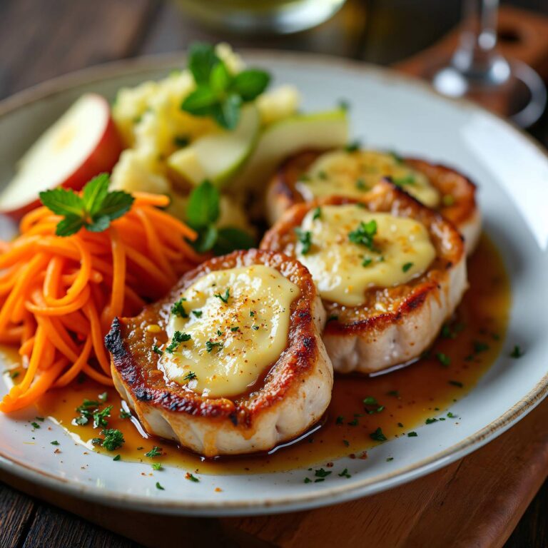 Überbackene Koteletts mit Käse Rezept