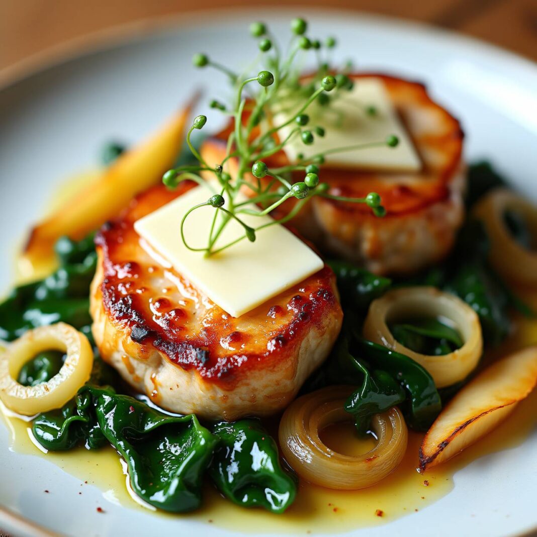 Überbackene Schweinemedaillons auf Lauch-Gemüse Rezept Überbackene Schweinemedaillons auf Lauch-Gemüse Rezept