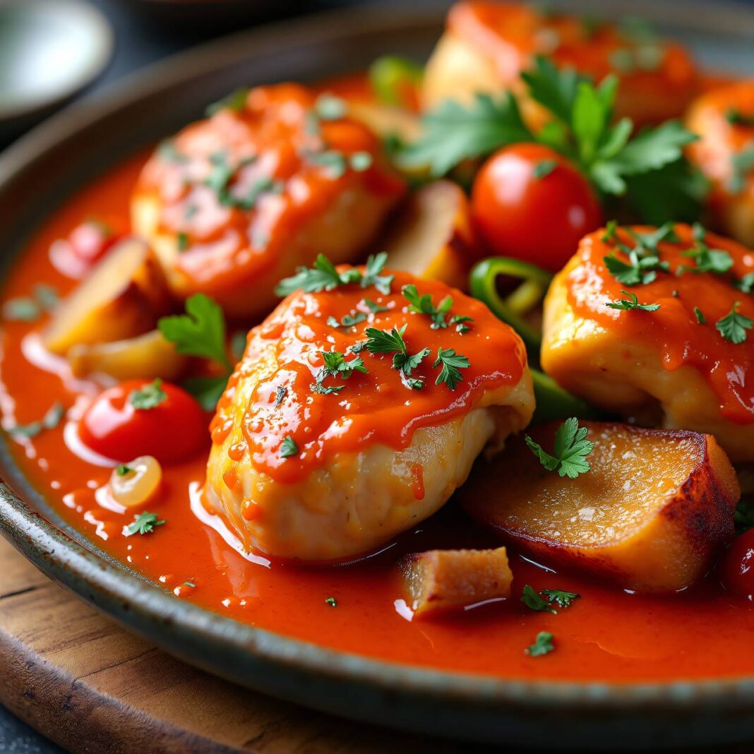 Ungarisches Paprika-Huhn Rezept Ungarisches Paprika-Huhn Rezept